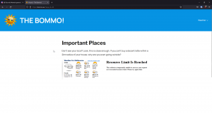 A screenshot of a Bommo forecast page with a block saying "Resource Limit is Reached" where Geelong should be